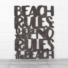 Load image into Gallery viewer, Spunky Fluff Proudly handmade in South Dakota, USA Medium / Weathered Ebony Beach Rules: There Are No Rules At The Beach