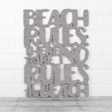 Load image into Gallery viewer, Spunky Fluff Proudly handmade in South Dakota, USA Medium / Weathered Gray Beach Rules: There Are No Rules At The Beach