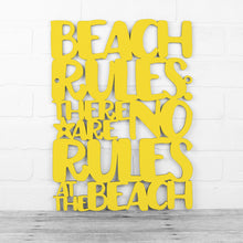 Load image into Gallery viewer, Spunky Fluff Proudly handmade in South Dakota, USA Medium / Yellow Beach Rules: There Are No Rules At The Beach