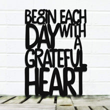 Load image into Gallery viewer, Spunky Fluff Proudly handmade in South Dakota, USA Medium / Black Begin Each Day with a Grateful Heart