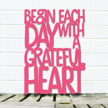 Load image into Gallery viewer, Spunky Fluff Proudly handmade in South Dakota, USA Medium / Magenta Begin Each Day with a Grateful Heart