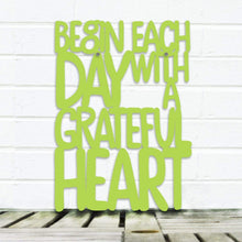 Load image into Gallery viewer, Spunky Fluff Proudly handmade in South Dakota, USA Medium / Pear Green Begin Each Day with a Grateful Heart