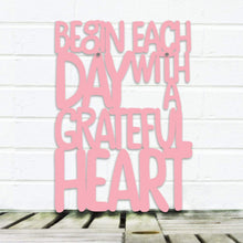 Load image into Gallery viewer, Spunky Fluff Proudly handmade in South Dakota, USA Medium / Pink Begin Each Day with a Grateful Heart