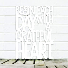 Load image into Gallery viewer, Spunky Fluff Proudly handmade in South Dakota, USA Medium / White Begin Each Day with a Grateful Heart