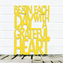 Load image into Gallery viewer, Spunky Fluff Proudly handmade in South Dakota, USA Medium / Yellow Begin Each Day with a Grateful Heart