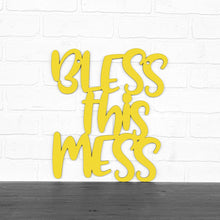 Load image into Gallery viewer, Spunky Fluff Proudly handmade in South Dakota, USA Medium / Yellow Bless This Mess