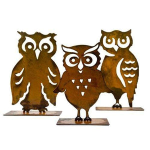 Prairie Dance Proudly Handmade in South Dakota, USA "Boo" Owl – Decorative Fall Table Sculpture