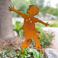 Load image into Gallery viewer, Prairie Dance Proudly Handmade in South Dakota, USA Carol Roeda Boy Dancer Garden Stake