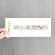 Load image into Gallery viewer, Spunky Fluff Proudly handmade in South Dakota, USA Cream Cheers-Tiny Word Magnet