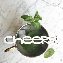 Load image into Gallery viewer, Spunky Fluff Proudly handmade in South Dakota, USA White Cheers-Tiny Word Magnet
