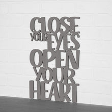 Load image into Gallery viewer, Spunky Fluff Proudly handmade in South Dakota, USA Medium / Charcoal Gray Close Your Eyes, Open Your Heart