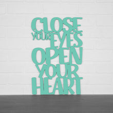 Load image into Gallery viewer, Spunky Fluff Proudly handmade in South Dakota, USA Medium / Turquoise Close Your Eyes, Open Your Heart