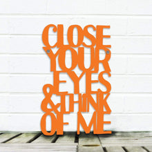 Load image into Gallery viewer, Spunky Fluff Proudly handmade in South Dakota, USA Medium / Orange Close Your Eyes & Think of Me