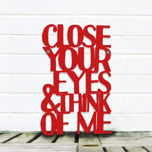 Load image into Gallery viewer, Spunky Fluff Proudly handmade in South Dakota, USA Medium / Red Close Your Eyes & Think of Me