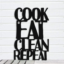 Load image into Gallery viewer, Spunky Fluff Proudly handmade in South Dakota, USA Small / Black Cook Eat Clean Repeat