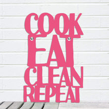 Load image into Gallery viewer, Spunky Fluff Proudly handmade in South Dakota, USA Small / Magenta Cook Eat Clean Repeat