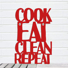 Load image into Gallery viewer, Spunky Fluff Proudly handmade in South Dakota, USA Small / Red Cook Eat Clean Repeat
