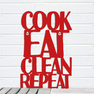 Spunky Fluff Proudly handmade in South Dakota, USA Small / Red Cook Eat Clean Repeat