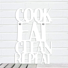 Load image into Gallery viewer, Spunky Fluff Proudly handmade in South Dakota, USA Small / White Cook Eat Clean Repeat