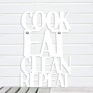 Spunky Fluff Proudly handmade in South Dakota, USA Small / White Cook Eat Clean Repeat