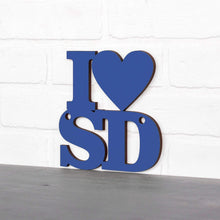 Load image into Gallery viewer, Spunky Fluff Proudly handmade in South Dakota, USA Small / Cobalt Blue Custom Heart State Initials Sign