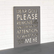 Load image into Gallery viewer, Spunky Fluff Proudly handmade in South Dakota, USA Charcoal Gray Dear God (Please Remove my Fear)