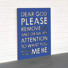 Load image into Gallery viewer, Spunky Fluff Proudly handmade in South Dakota, USA Cobalt Blue Dear God (Please Remove my Fear)
