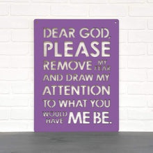 Load image into Gallery viewer, Spunky Fluff Proudly handmade in South Dakota, USA Purple Dear God (Please Remove my Fear)