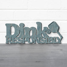 Load image into Gallery viewer, Spunky Fluff Proudly handmade in South Dakota, USA Dink Responsibly Pickleball Wall Art