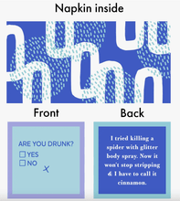 Load image into Gallery viewer, Drinks on Me Coasters Drinkware DOB Napkin