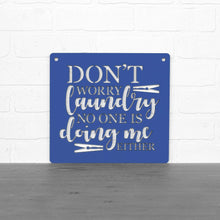 Load image into Gallery viewer, Spunky Fluff Proudly handmade in South Dakota, USA Medium / Cobalt Blue Don't Worry Laundry