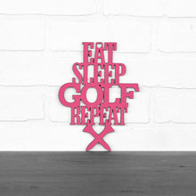 Load image into Gallery viewer, Spunky Fluff Proudly handmade in South Dakota, USA Small / Magenta "Eat Sleep Golf Repeat" Hand Painted Wall Sign