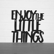 Load image into Gallery viewer, Spunky Fluff Proudly handmade in South Dakota, USA Medium / Black Enjoy the Little Things