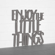 Load image into Gallery viewer, Spunky Fluff Proudly handmade in South Dakota, USA Medium / Charcoal Gray Enjoy the Little Things