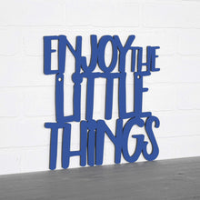 Load image into Gallery viewer, Spunky Fluff Proudly handmade in South Dakota, USA Medium / Cobalt Blue Enjoy the Little Things