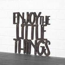 Load image into Gallery viewer, Spunky Fluff Proudly handmade in South Dakota, USA Medium / Weathered Ebony Enjoy the Little Things