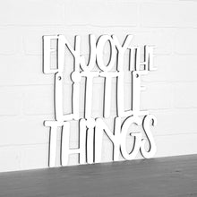 Load image into Gallery viewer, Spunky Fluff Proudly handmade in South Dakota, USA Medium / White Enjoy the Little Things