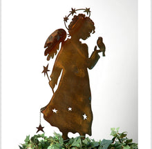 Load image into Gallery viewer, Prairie Dance Proudly Handmade in South Dakota, USA Eye on the Sparrow Decorative Garden Stake Angel