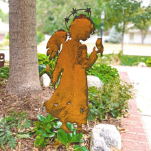 Load image into Gallery viewer, Prairie Dance Proudly Handmade in South Dakota, USA Eye on the Sparrow Decorative Garden Stake Angel
