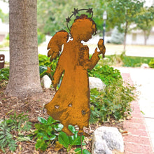 Load image into Gallery viewer, Prairie Dance Proudly Handmade in South Dakota, USA Eye on the Sparrow Decorative Garden Stake Angel