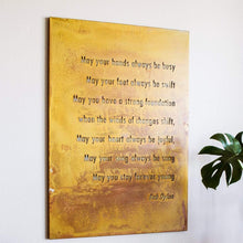 Load image into Gallery viewer, Prairie Dance Proudly Handmade in South Dakota, USA Rust Finish &quot;Forever Young&quot; Wall Art
