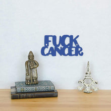 Load image into Gallery viewer, Spunky Fluff Proudly handmade in South Dakota, USA Small / Cobalt Blue Fuck Cancer