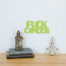 Load image into Gallery viewer, Spunky Fluff Proudly handmade in South Dakota, USA Small / Pear Green Fuck Cancer