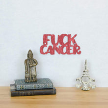 Load image into Gallery viewer, Spunky Fluff Proudly handmade in South Dakota, USA Small / Weathered Red Fuck Cancer