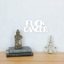 Load image into Gallery viewer, Spunky Fluff Proudly handmade in South Dakota, USA Small / White Fuck Cancer