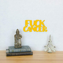 Load image into Gallery viewer, Spunky Fluff Proudly handmade in South Dakota, USA Small / Yellow Fuck Cancer