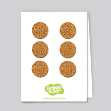 Load image into Gallery viewer, Spunky Fluff Proudly handmade in South Dakota, USA Copper Glitter Dot Magnet Set, Small