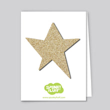Load image into Gallery viewer, Spunky Fluff Proudly handmade in South Dakota, USA Gold Glitter Glitter Star Magnets