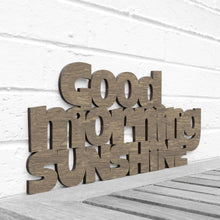 Load image into Gallery viewer, Spunky Fluff Proudly handmade in South Dakota, USA Medium / Weathered Brown Good Morning Sunshine