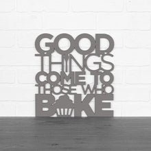 Load image into Gallery viewer, Spunky Fluff Proudly handmade in South Dakota, USA Medium / Charcoal Gray "Good Things Come to Those Who Bake" Wall Décor